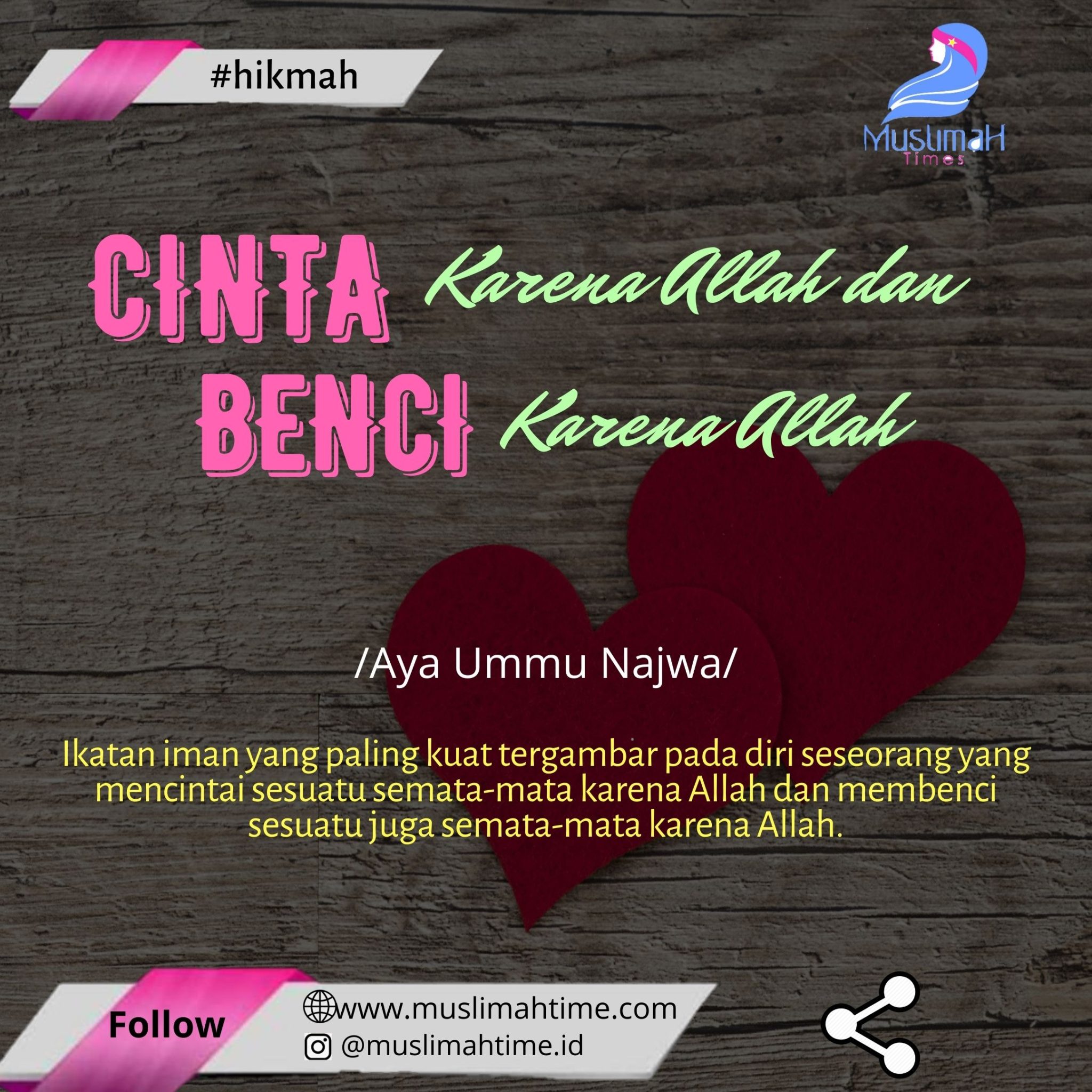  Cinta Karena Allah  dan Benci Karena  Allah  MuslimahTimes